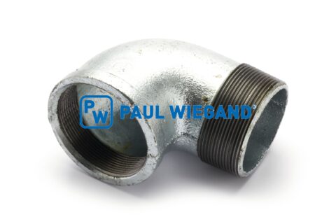Złączka kolankowa Faun Variopress wąż ssący zawór odcinający zbiornik oleju hydraulicznego 2 1/2" ocynkowana