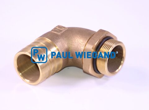 Złącze kolankowe pompy hydraulicznej z kołnierzem Geesink GPM III 90°