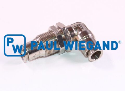 Złączka grodziowa 90° Złącze węża Brock Wąż ssący M17x1 d: 8