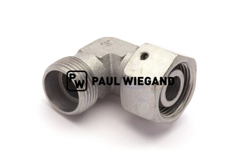 Złącze kolankowe Bucher Municipal z nakrętką DIN/ISO 2353/8434-1 15L (M22x1.5) ocynkowane
