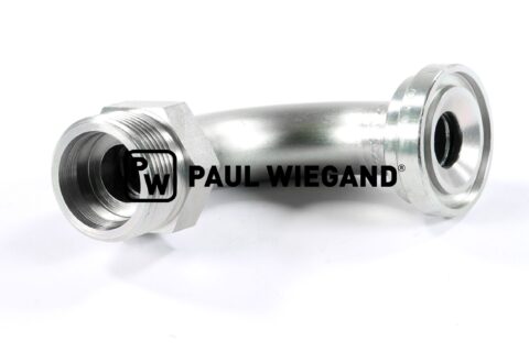 Złącze kołnierzowe DIN/ISO 2353/8434-1 G1"-28L (M36x2) 90° ocynkowane 3000 PSI