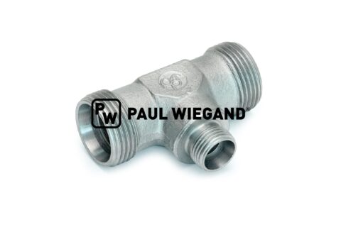 Złącze redukcyjne w kształcie litery T ISO 8434-1 22L (M30x2)/12L (M18x1.5) ocynkowane