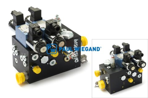Blok sterowania kompletnego układu hydraulicznego Faun Rotopress