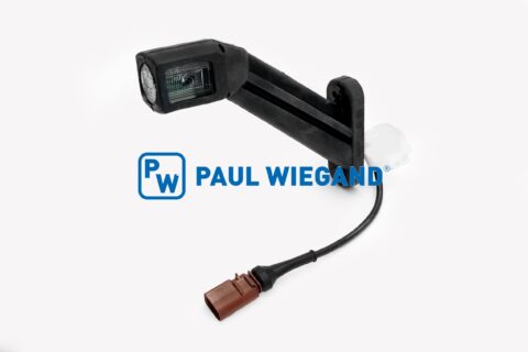 Lampa obrysowa LED Faun Sidepress prawa 12/24 VDC czerwono-biała