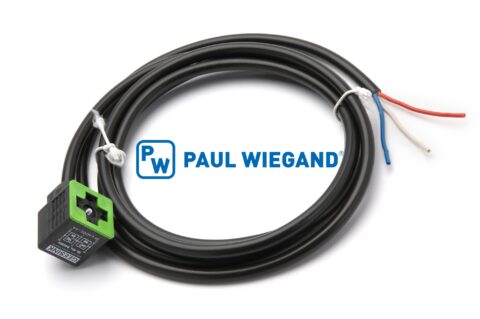 Kabel sterujący Geesink GPM III z wtyczką zaworu cewka elektromagnetyczna blok sterujący 3-pin 3x1,5mm² lg: 2000 czarny
