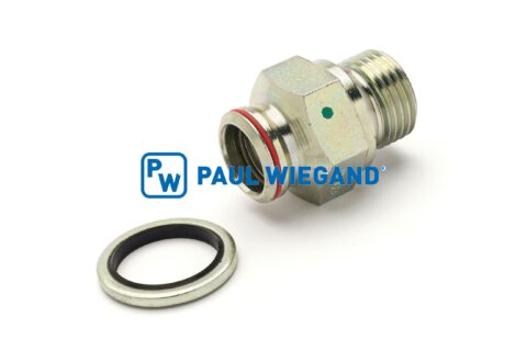 Złącze wkręcane Wąż hydrauliczny głównego bloku sterującego Geesink GPM III G1/2"-D20.3 ocynkowany