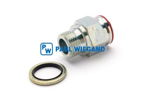 Złącze wkręcane Wąż hydrauliczny głównego bloku sterującego Geesink GPM III G1/2"-D24.4 ocynkowany