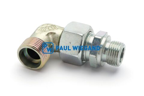Złączka kolankowa Haller x2 teleskopowa przedłużka siłownika M18x1.5/M22x1.5-15L ocynkowana
