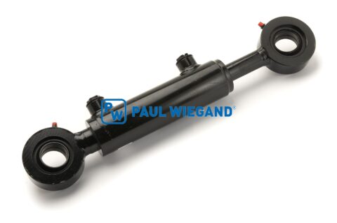 Siłownik hydrauliczny HS Fahrzeugbau HSS420 zbliżenie KD: 55 KS: 30 Skok: 100 EBM: 435 dwustronnego działania od 11/2005