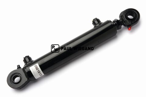 Siłownik hydrauliczny HS Fahrzeugbau regulacja wideł ładowacza czołowego KS: 28 Skok: 201 EBM: 375