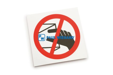 Naklejka Zöller 2301 Delta "Nie sięgać do materiałów sypkich"
