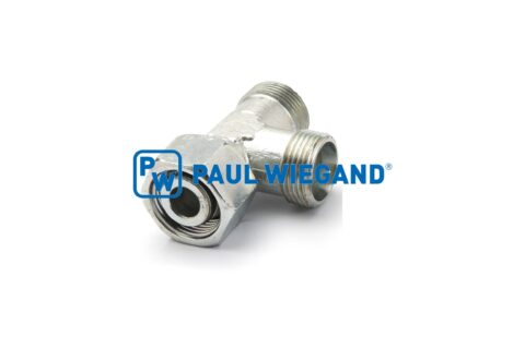 Trójnik z nakrętką złączkową do układu hydraulicznego DIN/ISO 2353/8434-4 15L (M22x1.5) ocynkowany