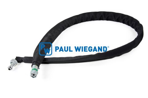 Wąż hydrauliczny Zöller 2301 Delta wraz z wężem ochronnym Siłownik podnoszący Ramię obrotowe M22x1.5 lg: 1620 od 04/2005