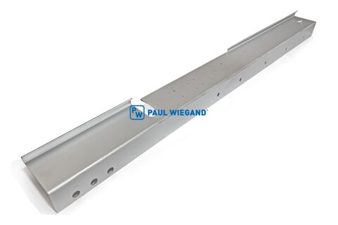 Osłona Zöller Medium X2 z oznaczeniem ostrzegawczym tylna część prawy górny róg aluminium