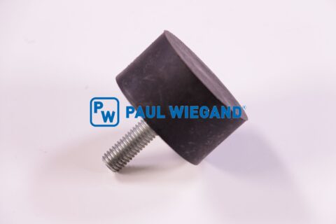 Zderzak gumowo-metalowy RAVO serii 5 Korpus prowadzący miotła przednia lewa/prawa M10x28 D: 50 h: 30 Typ "D"