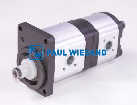 Pompa hydrauliczna Faun Viatec Viajet 6-7 rolka napinająca napęd dmuchawy hydraulika robocza przeciwnie do ruchu wskazówek zegara 22+11 cm³