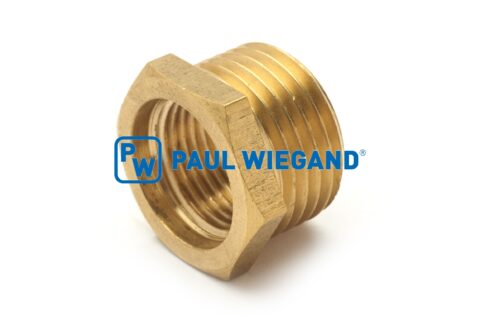 Mosiężny reduktor gwintu zewnętrznego/żeńskiego Faun Viatec G1/2" - G3/8"