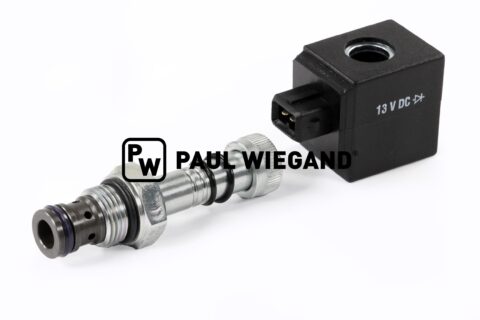 Rozdzielacz pneumatyczny Schmidt serii Swingo 200 wraz z cewką elektromagnetyczną i blokiem sterującym typu „miotła”