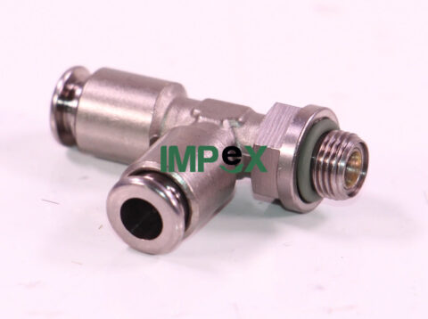 Złącze wciskane Siłownik pneumatyczny z trójnikiem Brock G1/8 "x 6