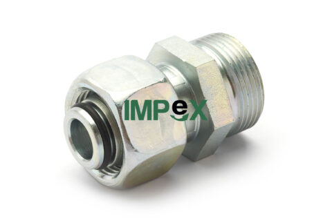 Złączka wkręcana Hako z nakrętką złączkową DIN/ISO 2353/8434-1 M26x1.5-15L (M22x1.5) ocynkowana