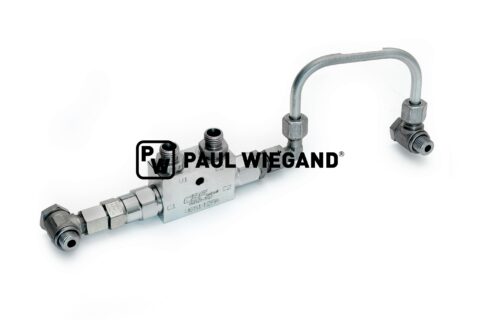 Zabezpieczenie przed pęknięciem rury Johnston C401 wraz z orurowaniem Siłownik hydrauliczny