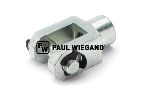 Clevis Bucher Municipal ze śrubą Siłownik pneumatyczny Odcięcie powietrza M16x1.5 ocynkowany d: 12 l: 64
