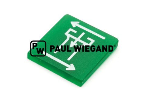 Symbol przełącznika Bucher Miejski wał ssący "opuszczanie" zielony