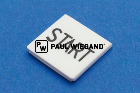Symbol przełącznika Bucher Municipal "START" biały