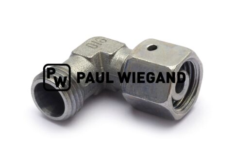 Złącze kolankowe z nakrętką złączkową DIN/ISO 2353/8434-1 8L (M14x1.5) ocynkowane