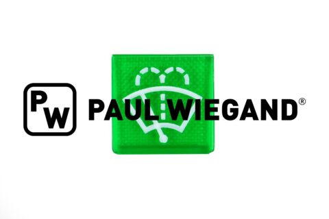 Symbol przełącznika Bucher Municipal " Spryskiwacz przedniej szyby " zielony