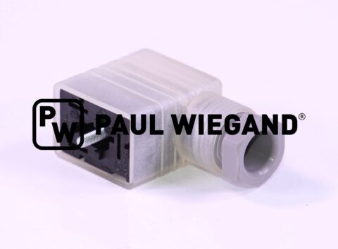 Wtyczka zaworu Bucher Municipal z diodą LED DIN 43650-B PG9 24VDC wąska